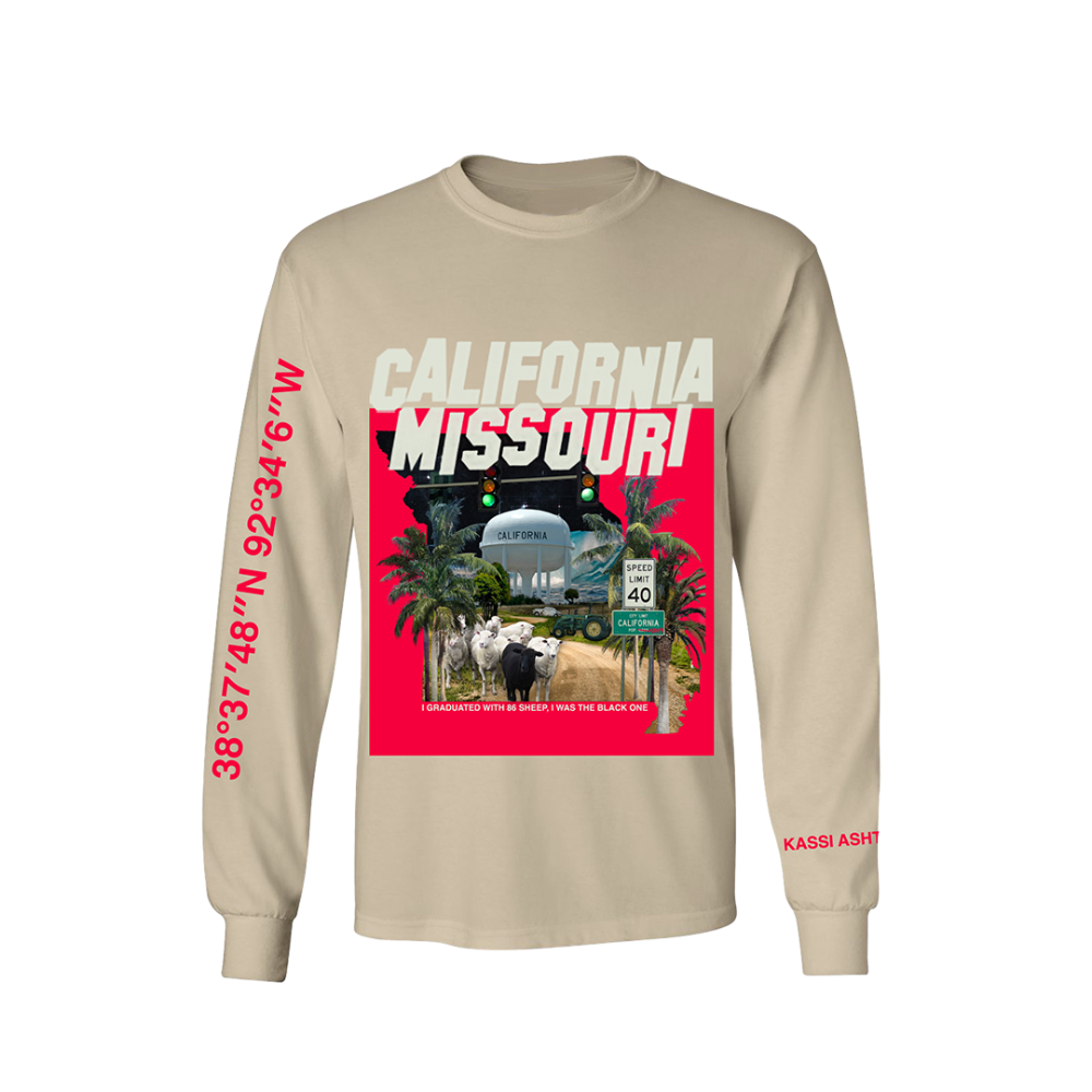 CA/MO Sand Long Sleeve Tee Graphic Image