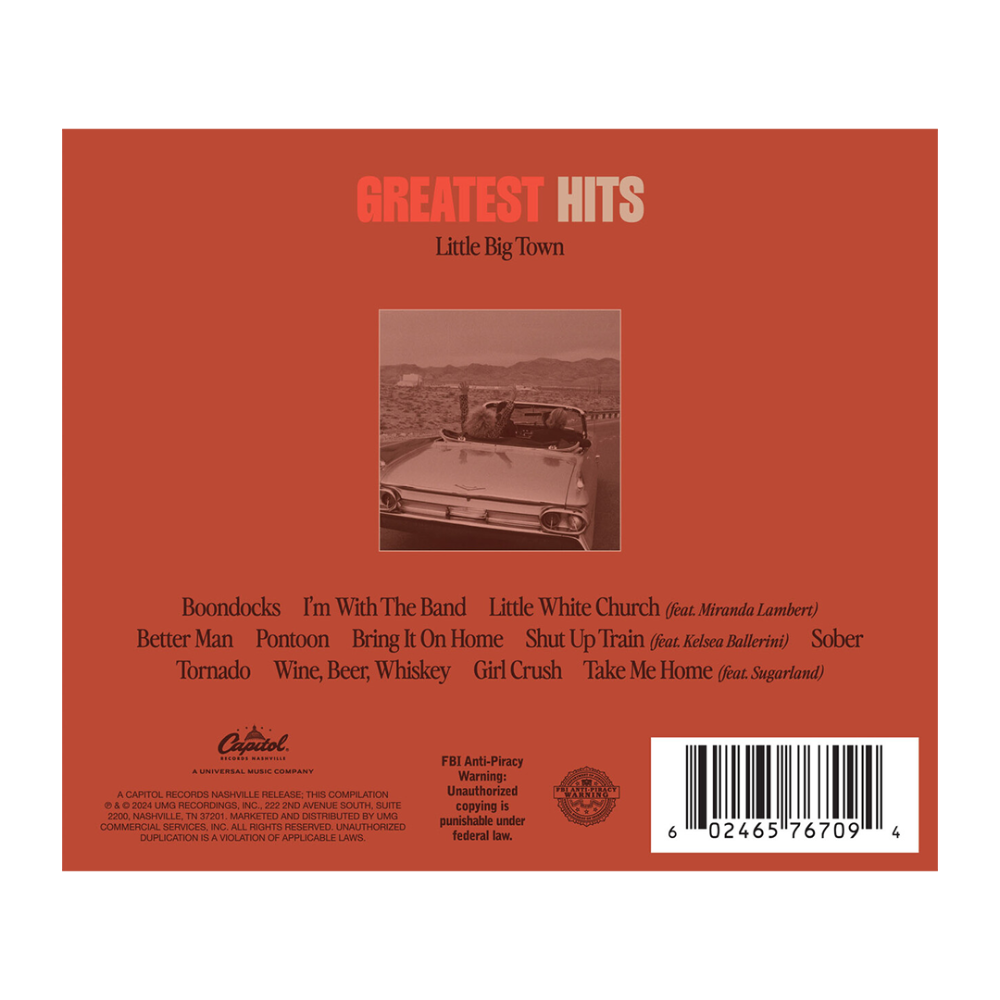 Greatest Hits Back Cover