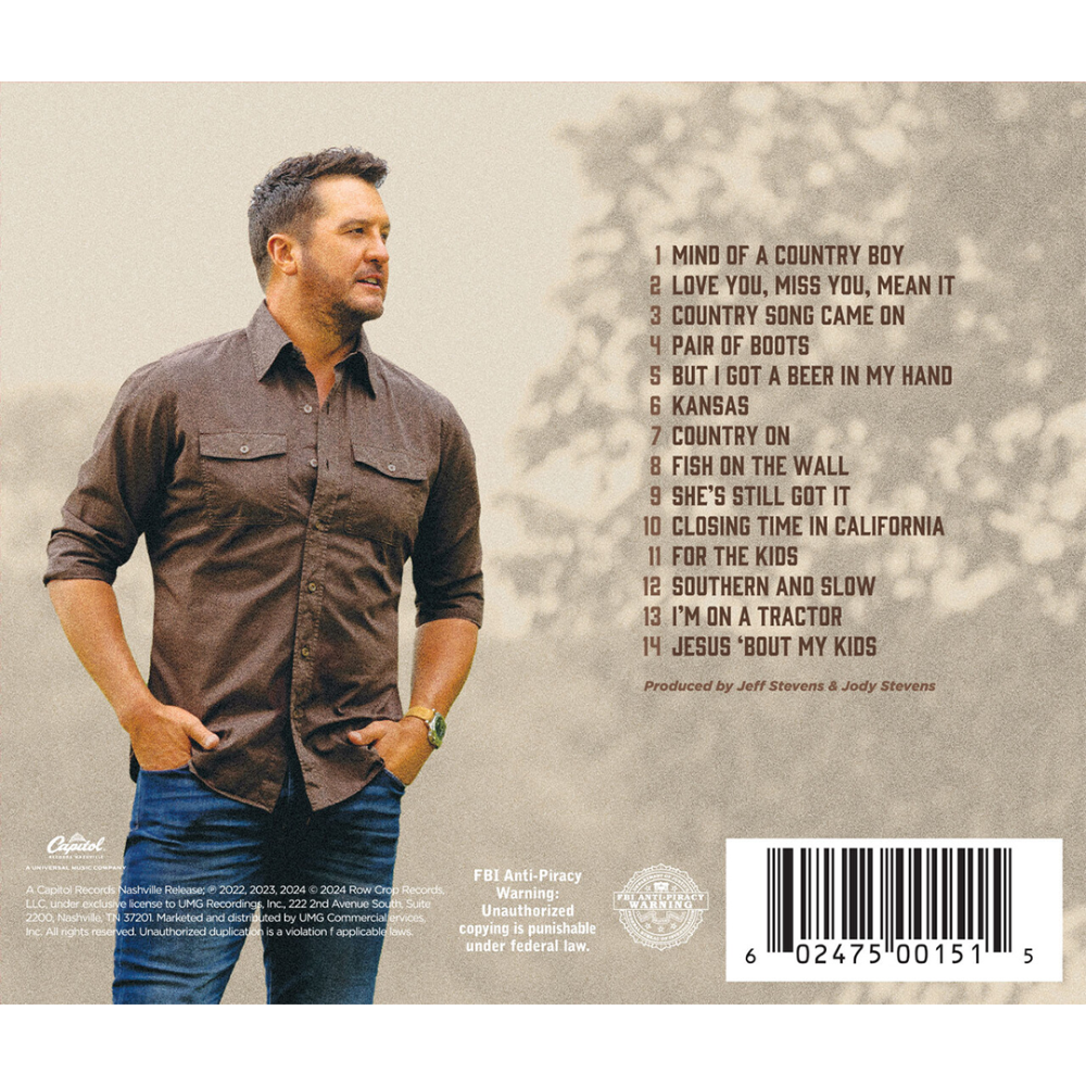 Mind of a Country Boy Back Cover