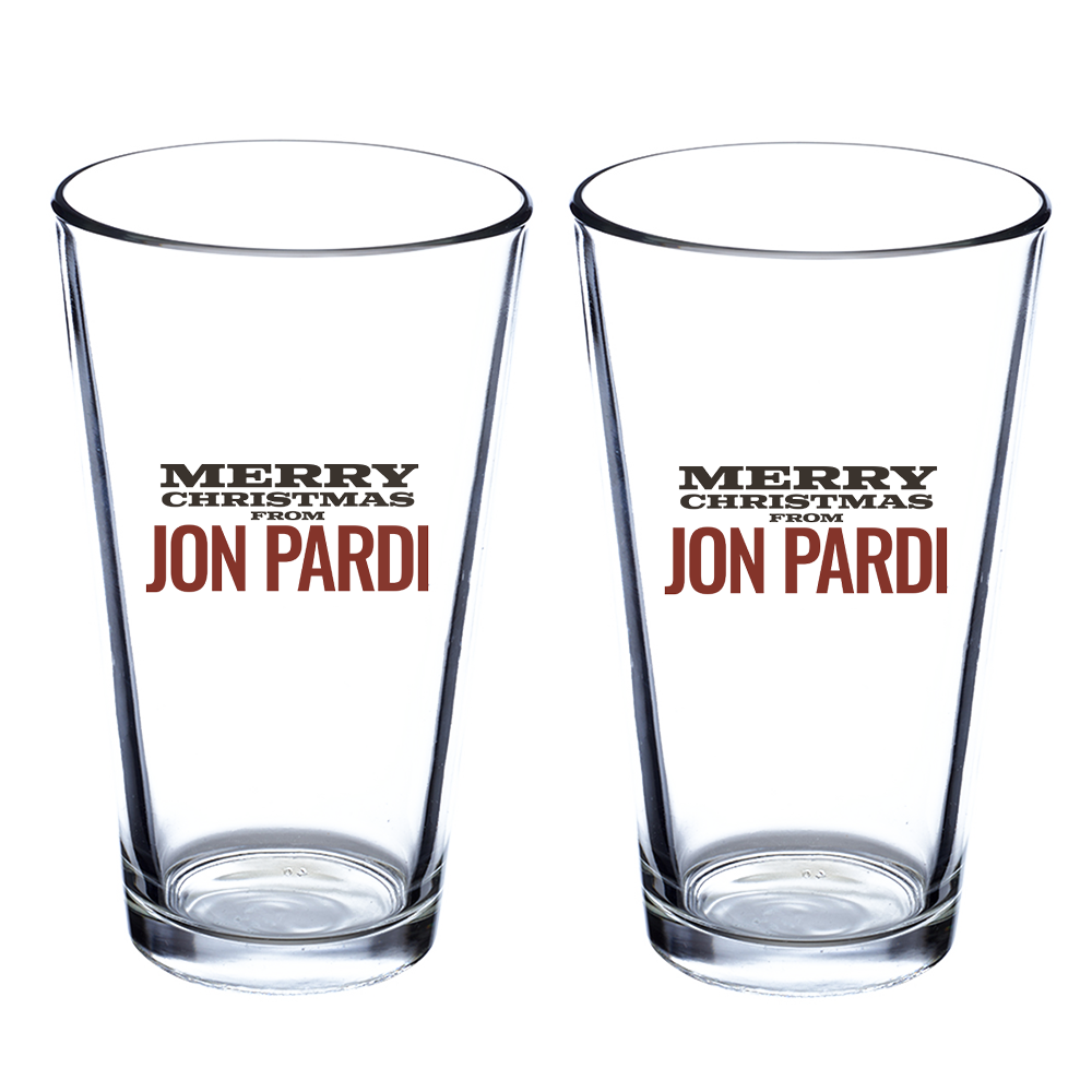 Merry Christmas from Jon Pardi Pint Glass Set