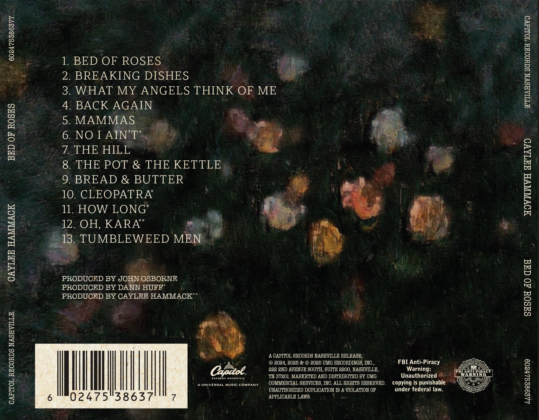 Bed of Roses (CD-Signed) - BACK