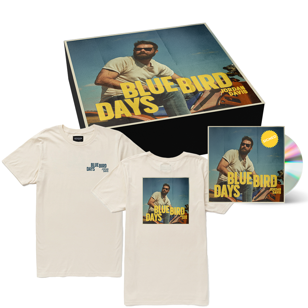 Jordan Davis - Bluebird Days CD Box Set- Seager Cream T-Shirt Edition