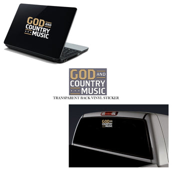 God & Country Music Sticker