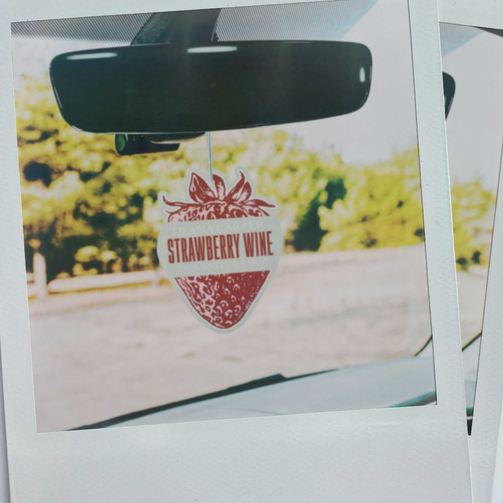 Strawberry Wine Air Freshener - hanging view