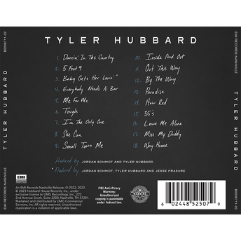 Tyler Hubbard (CD) Back