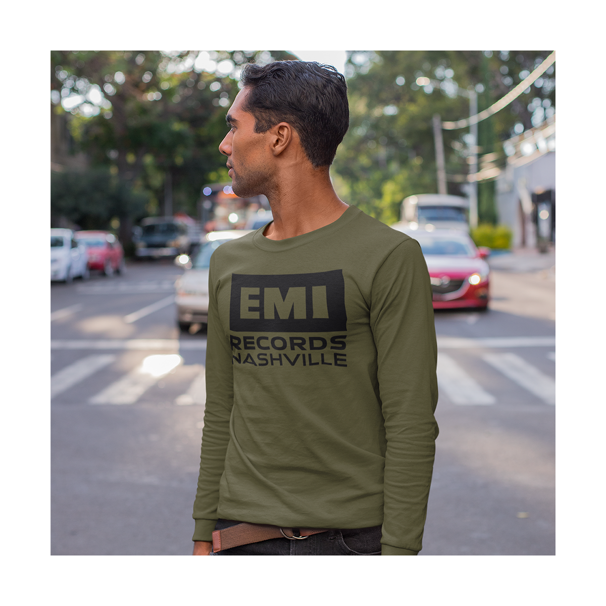 EMI Nashville Logo Longsleeve (Green)