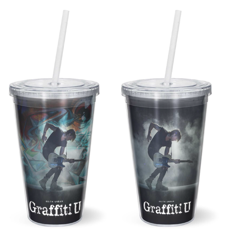 Distressed Guitar Thermal Tumbler with Optional Straw (White) – The Ville  Merch