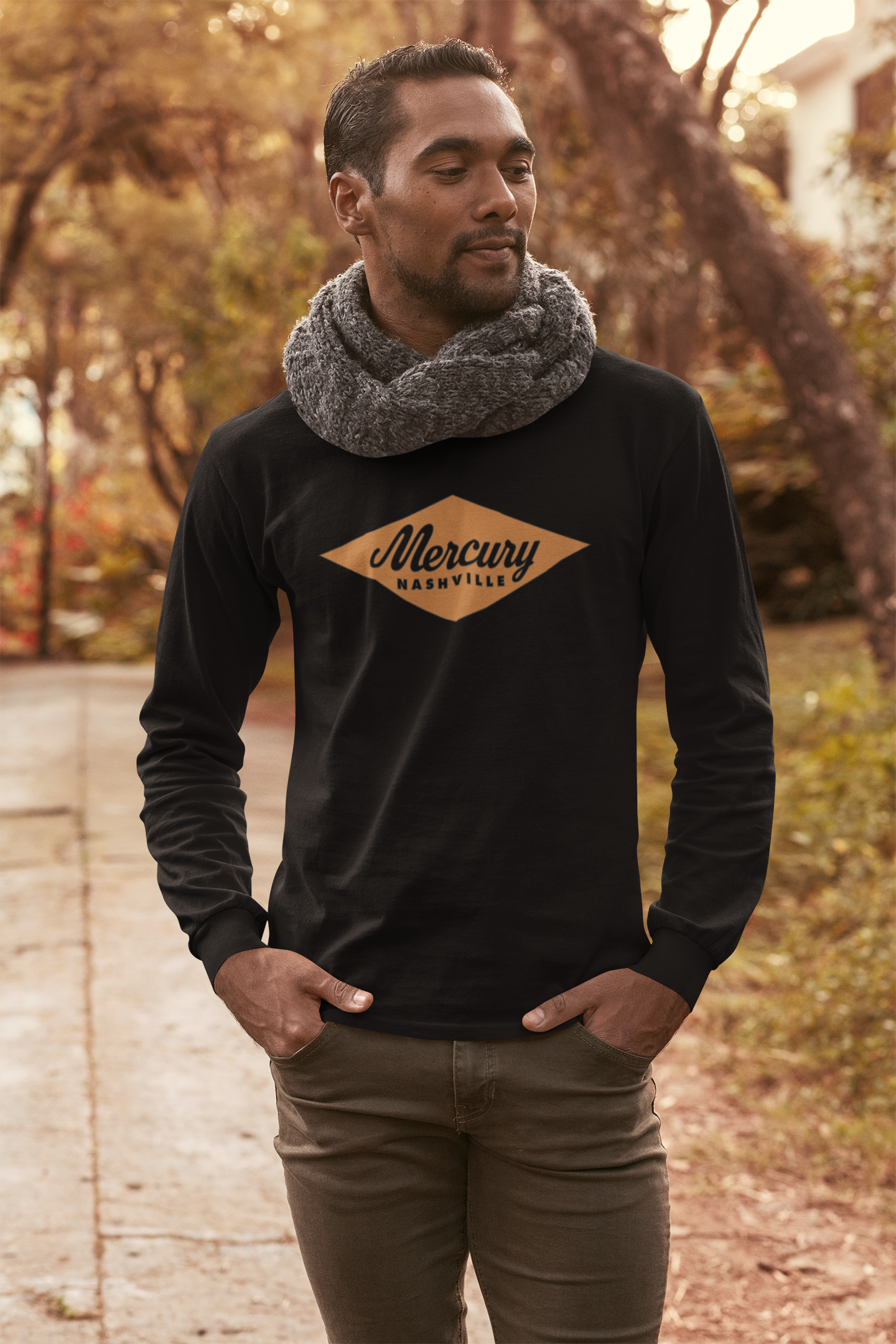 Mercury Records Nashville Logo Longsleeve (Black)