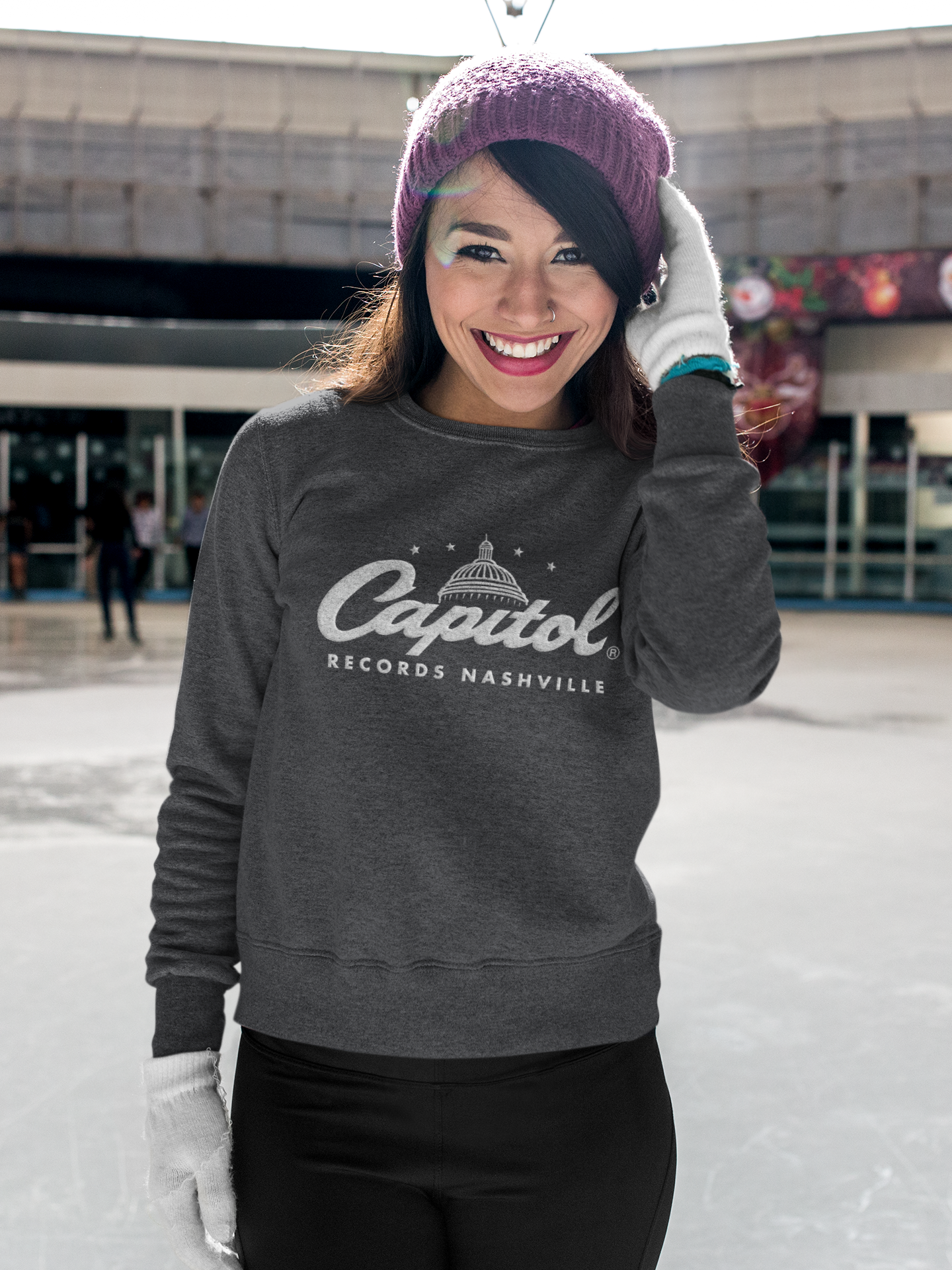 Capitol Records Nashville Logo Crewneck (Grey)